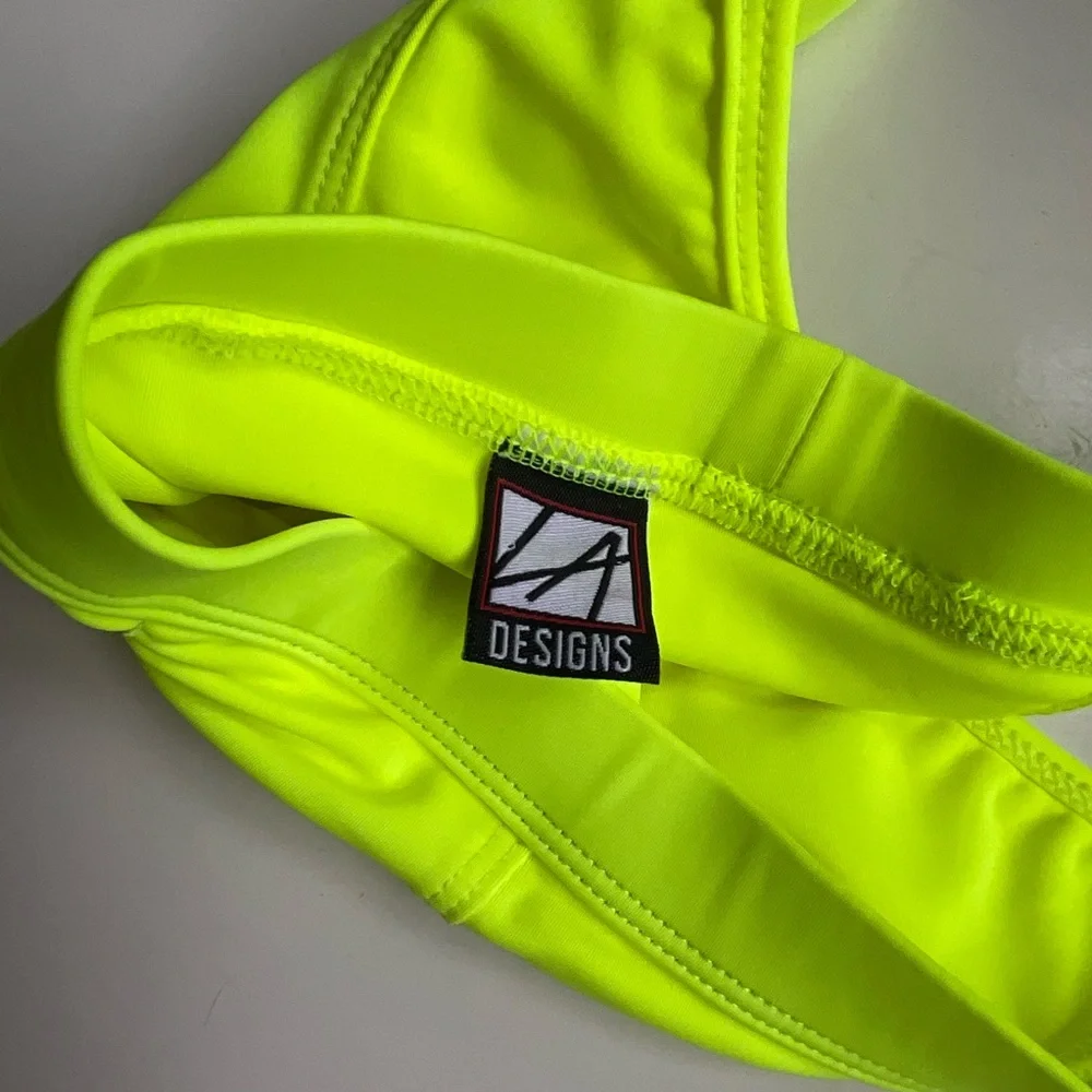 LA Designs Yellow Neon Halter Bralette